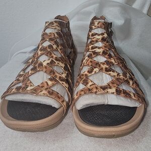 Baretraps Leopard Gladiator Sandals | Samina Style | Size 7.5M
